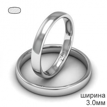 Тонкое обручальное кольцо из палладия 