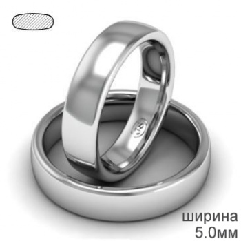 Обручальное кольцо из палладия классическое