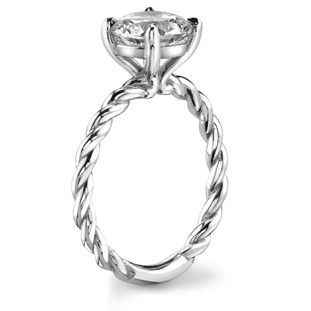 Игривое помолвочное кольцо с бриллиантом 1 карат