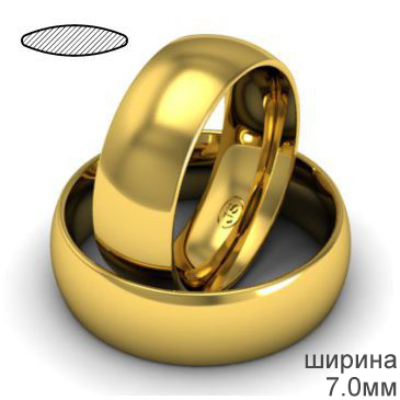 Парные обручальные кольца из желтого золота