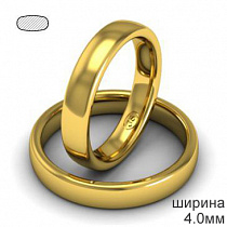 Комфортное мужское обручальное кольцо из желтого золота