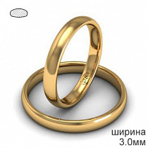 Обручальное мужское кольцо из красного золота комфорт