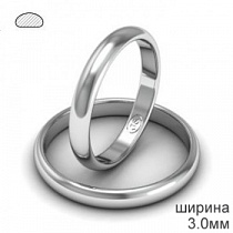 Классическое обручальное кольцо из палладия для него