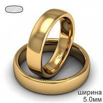 Обручальное кольцо для нее из красного золота комфорт