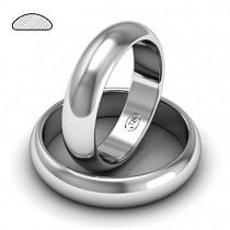 Обручальное кольцо из платины для женщины