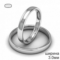 Тонкое мужское обручальное кольцо из палладия 