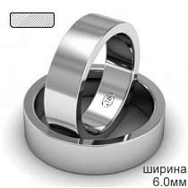 Широкое мужское обручальное кольцо из палладия