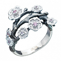 Серебряное кольцо Сакура